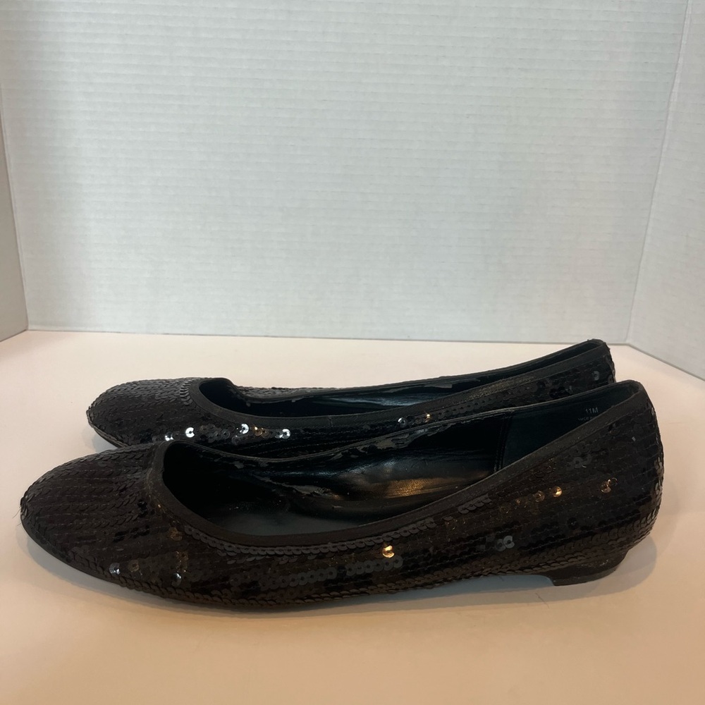 Moda black sequin slip on ladies 11